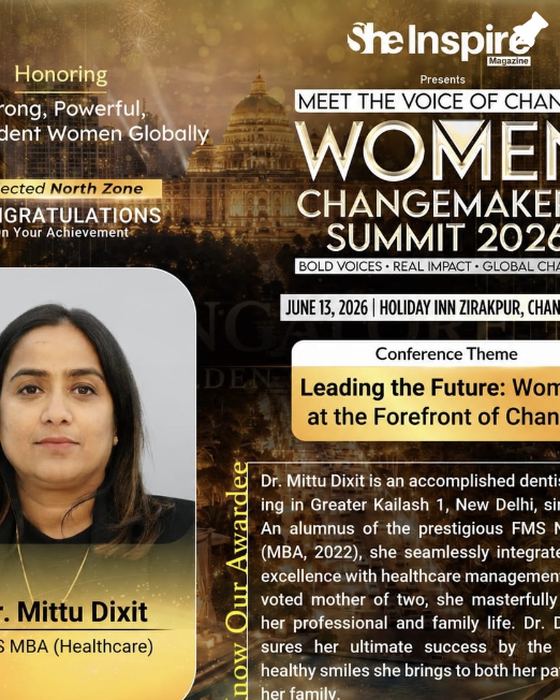 Dr. Mittu Dixit honoured at the Women Changemakers Summit 2026