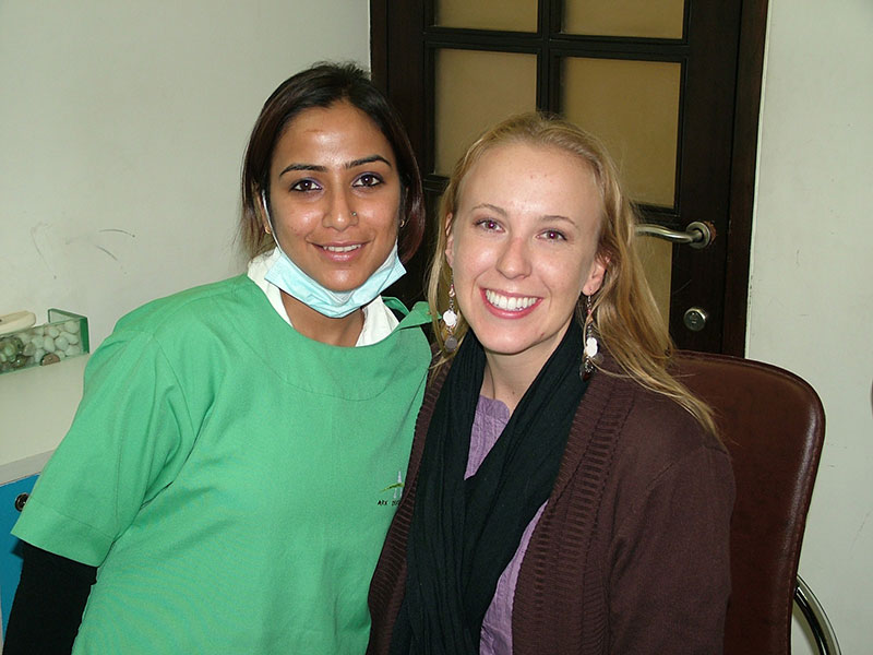 Patient before veneer treatment